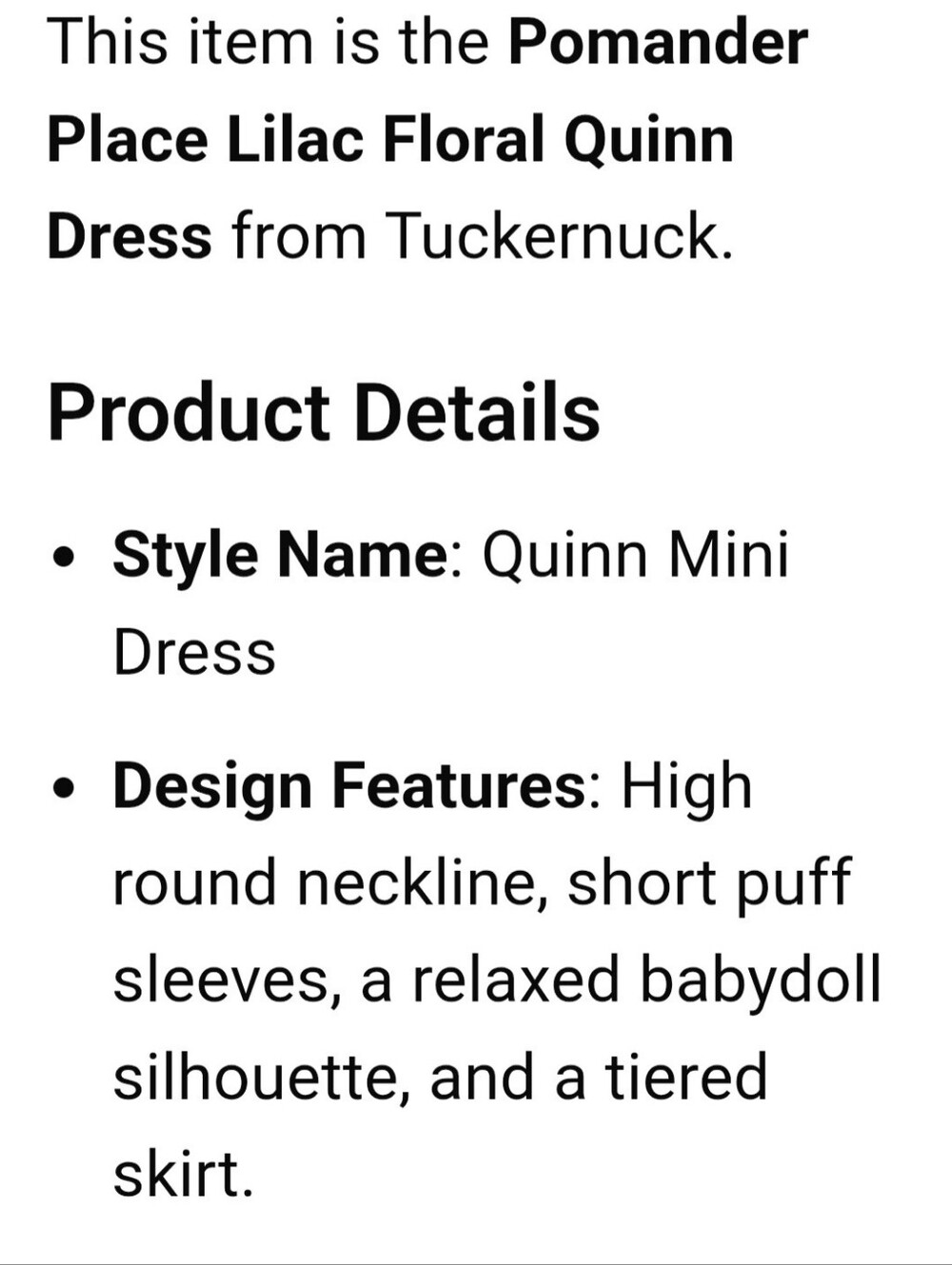 Tuchernuck Pomander Place Lilac Floral Quinn Dress. Size M - Picture 11 of 12